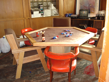 hand-built poker table, 2008