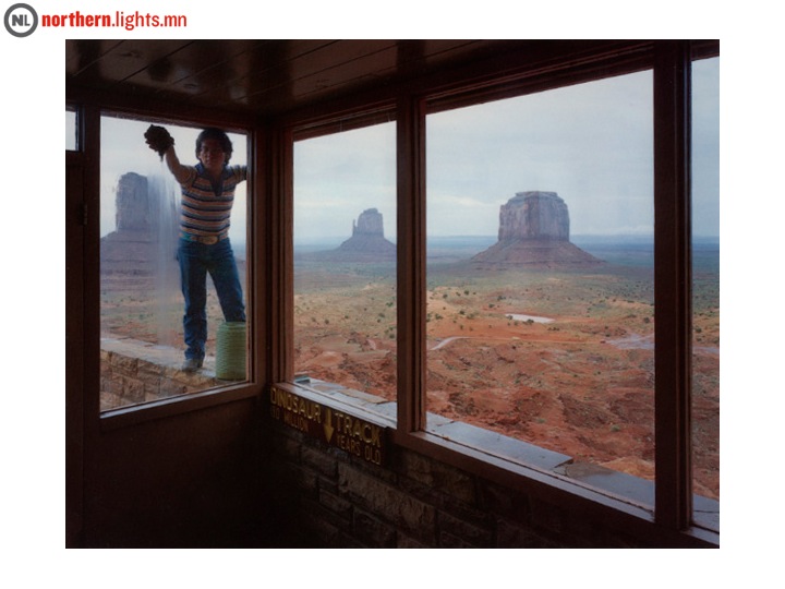 <b>Skeet McAuley</b>, "Navajo window washer, Monument Valley Tribal Park, Arizona," 1984, Sign Language