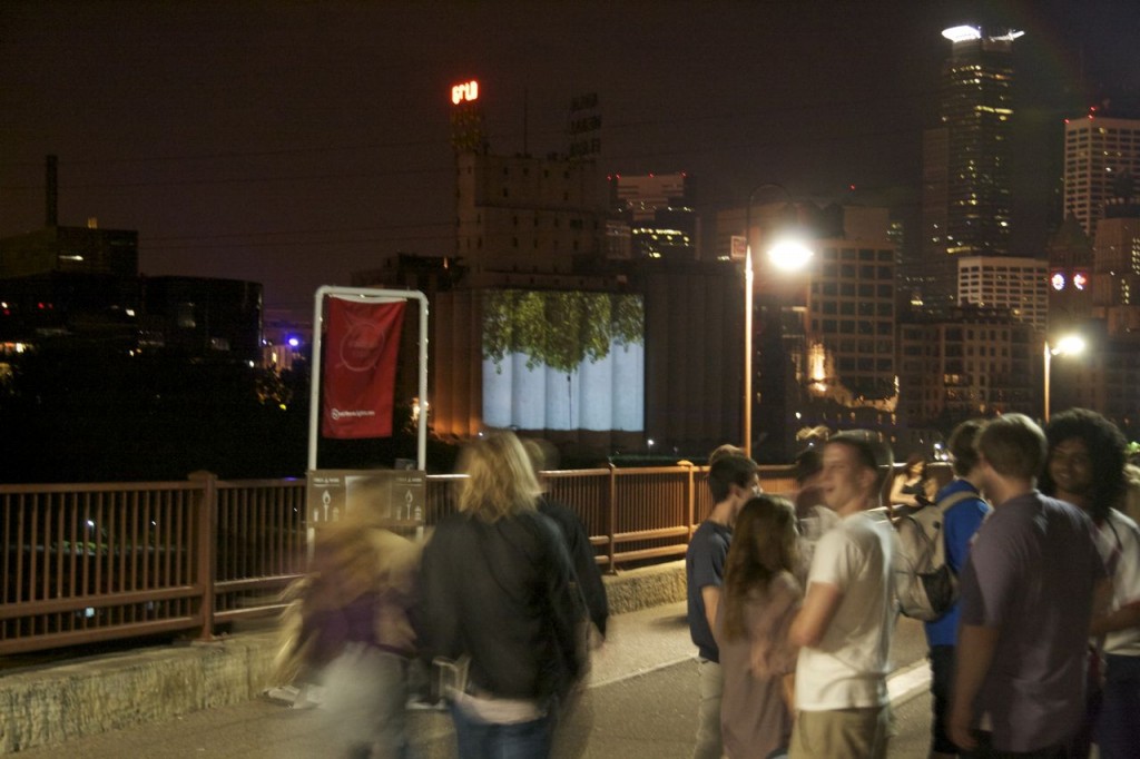 View from Stone Arch Bridge. Photo courtesy the artist.