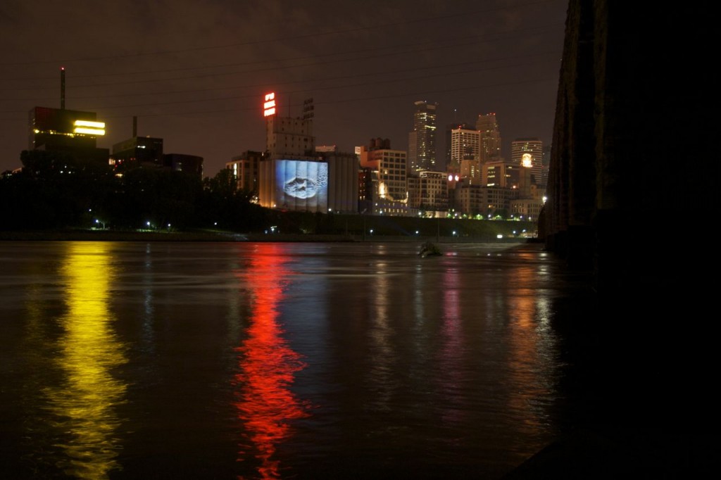 View from across the Mississippi. Photo courtesy the artist.