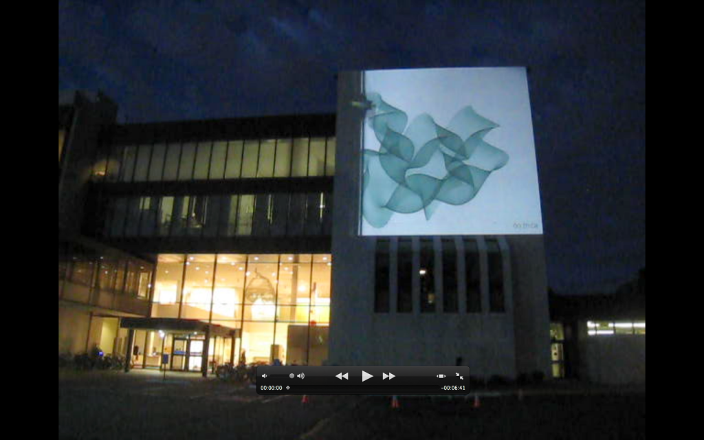 8.5 hour drawing projected at Minneapolis College of Art and Design. Photo courtesy the artist.