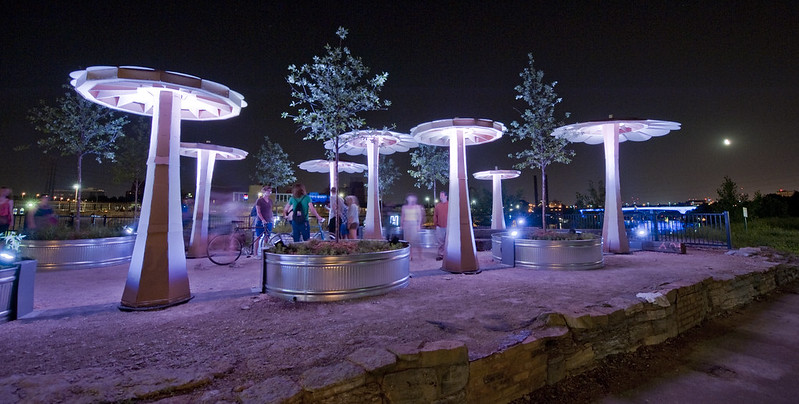 Wil Natzel, Night Blooms, Northern Spark 2012. Photo: Patrick Kelley.