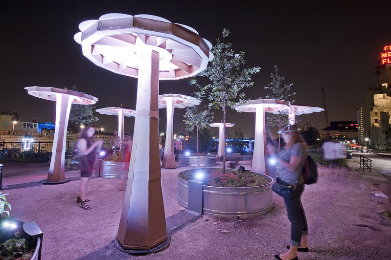 Wil Natzel, Night Blooms, Northern Spark 2012. Photo: Patrick Kelley.