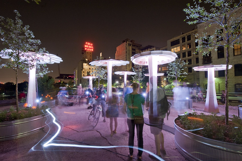 Wil Natzel, Night Blooms, Northern Spark 2012. Photo: Patrick Kelley.