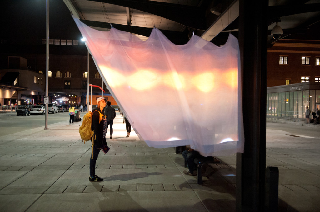 Christopher Field and Sarah West, Give Me a Setting Sun, Union Depot, Northern Spark 2013. Photo: Jayme Halbritter.