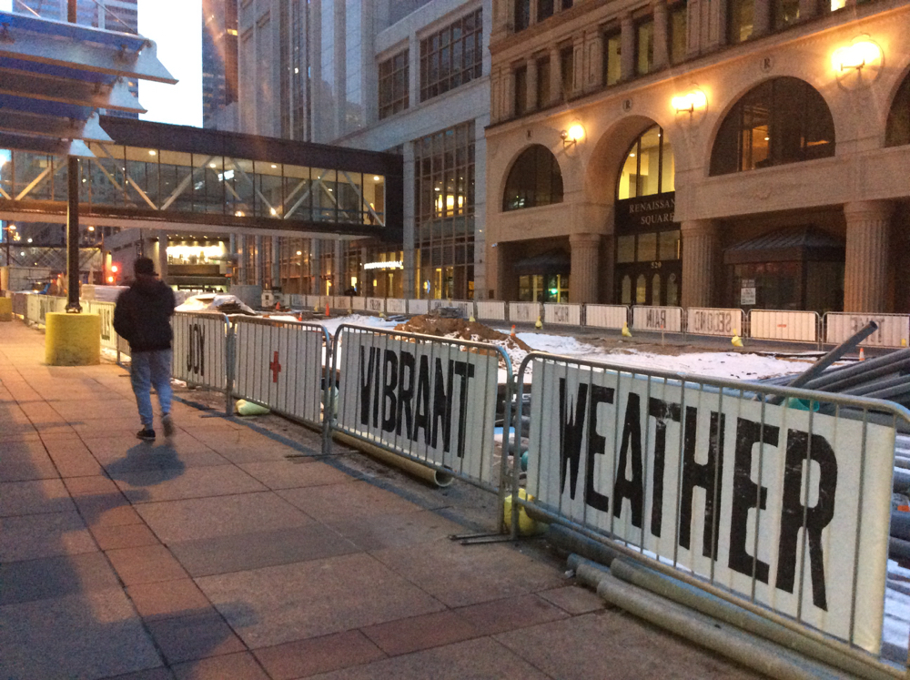 Living Banners, installation view, Nicollet Mall
