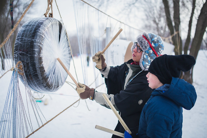 Niko Kubota, Tree Taiko Challenge. ARTathalon at FourPlay MSP. Photo: Bethany Bernie